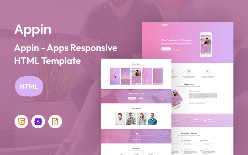 Template #364286 App Bootstrap Webdesign Template - Logo template Preview