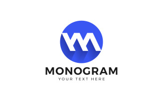 Branding M Logo presentation, modern logo, logo symbol