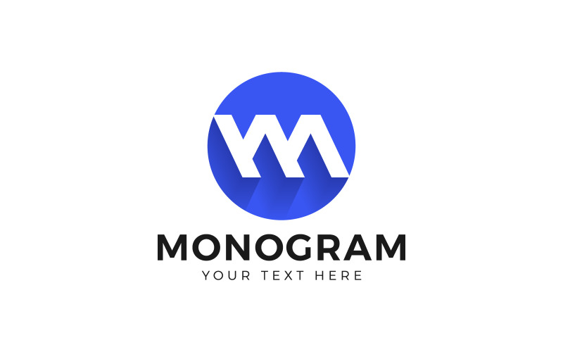 Branding M Logo presentation, modern logo, logo symbol Logo Template