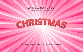 Christmas 3D Editable Vector Text Effect Template
