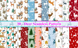 Deer Seamless Pattern, Deer Pattern