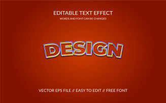 Design editable eps 3d text effect design illustration