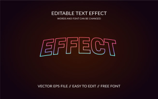 Effect Vector eps text effect design template