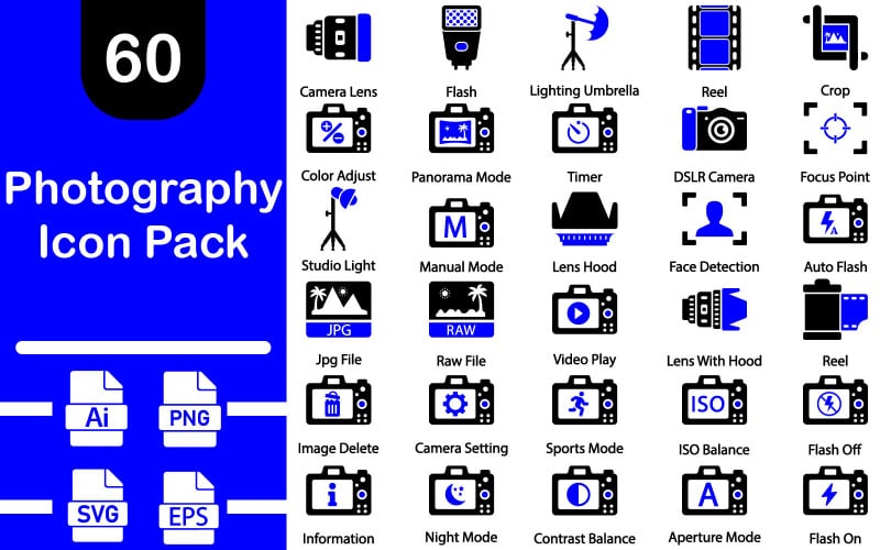 Photography Icon Pack template Icon Set