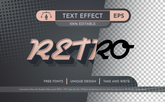Retro Simple - Editable Text Effect, Font Style