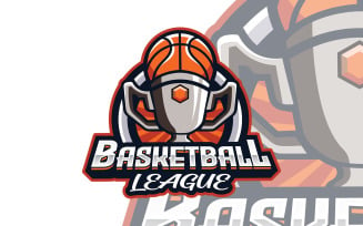 Basketball Trophy Logo Template