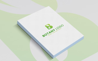 Botany Logo Template with Letter B