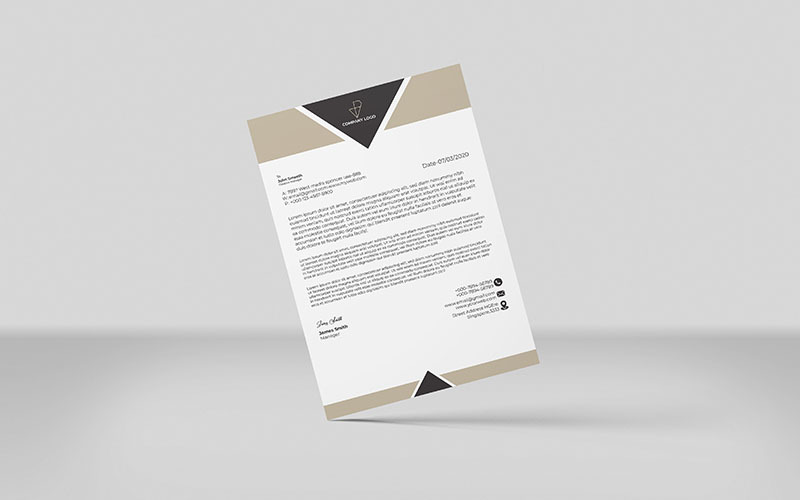 Branding Letterhead Template Design Corporate Identity