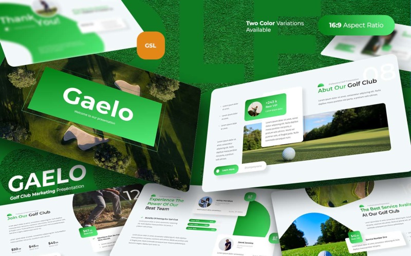 Gaelo - Golf Club Marketing Google Slides