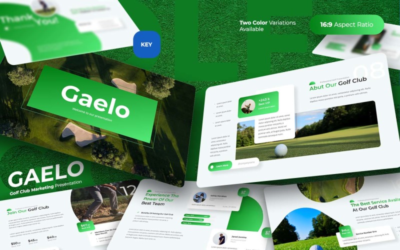 Gaelo - Golf Club Marketing Keynote Keynote Template