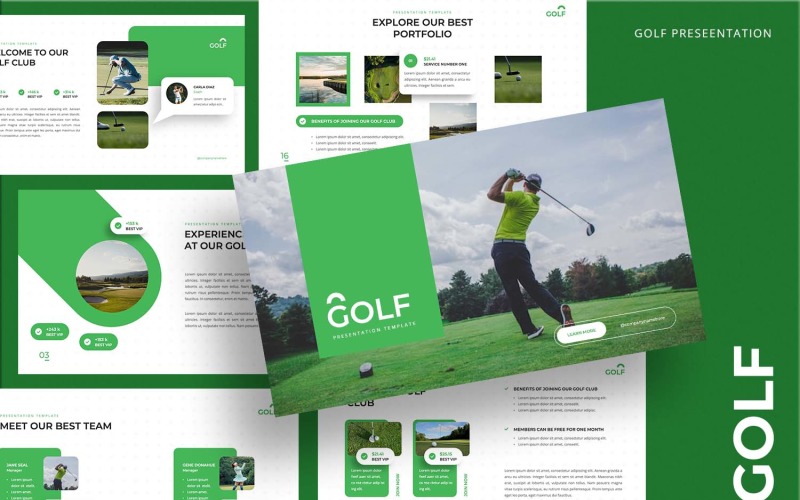 Golf - Professional Golf PowerPoint PowerPoint Template