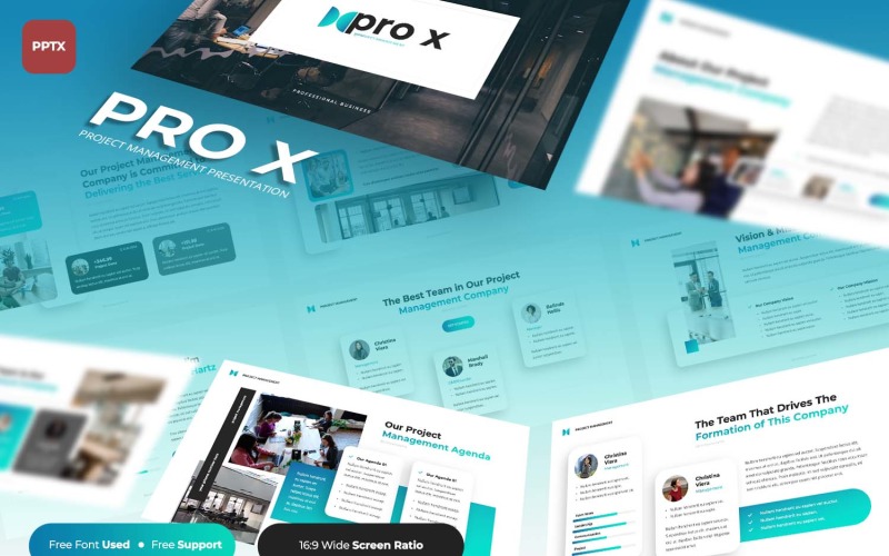 Pro X - Business Project Management PowerPoint PowerPoint Template