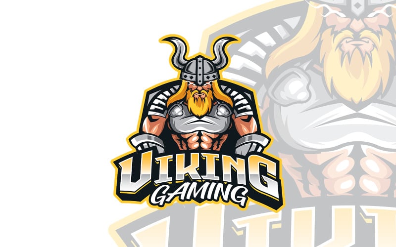 Viking Warrior Mascot Logo Design Logo Template