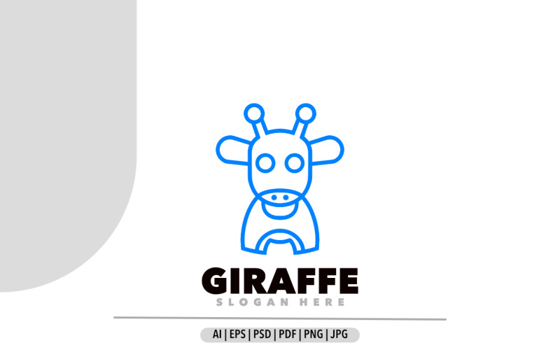 Giraffe line symbol logo design Logo Template