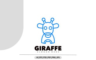 Giraffe line symbol logo design