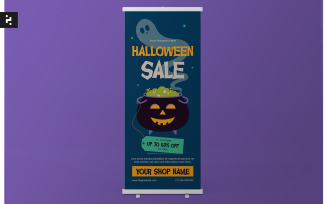Halloween Sale Roll Up Banner