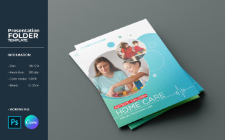 Presentation Folder Design Template. Psd & Canva