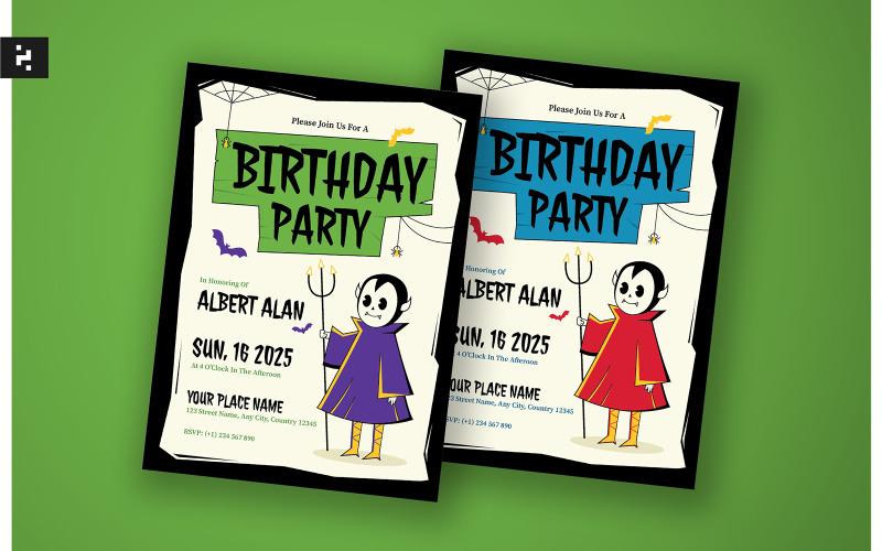 Spooky Birthday Party Invitation Corporate Identity