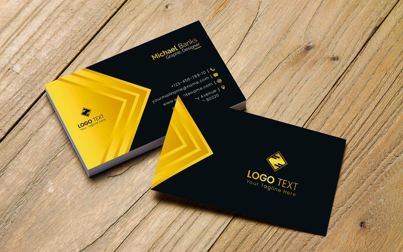 Business Card Templates - Elegant Edge Business Cards Corporate Identity