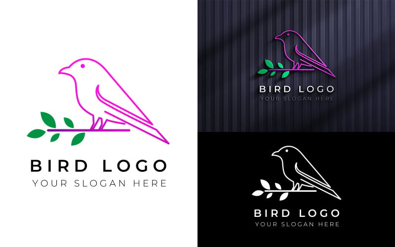 Creative Modern Bird logo design Logo Template