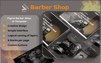 Figma Barber Shop UI Template