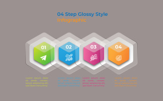 Glossy style infographic element template design