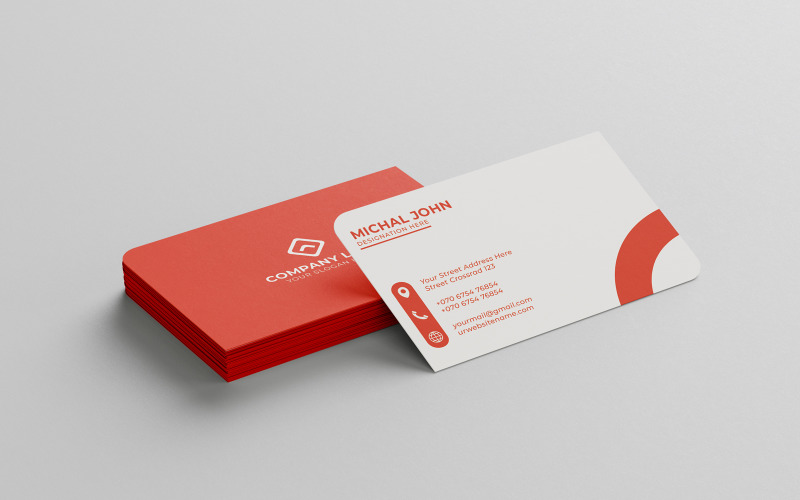 Minimalist Business Card Template Design Corporate Identity