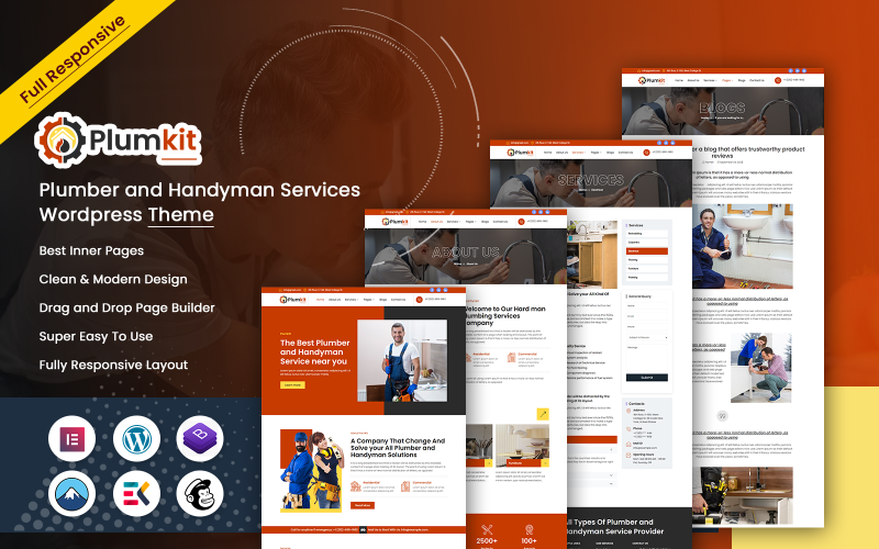Plumkit - Plumber and Handyman Services WordPress Theme