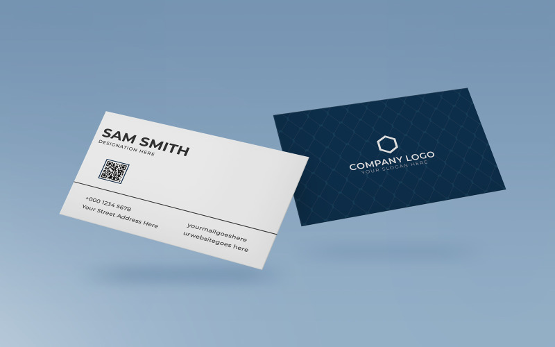 Simple and Clean Business Card Template Design Corporate Identity