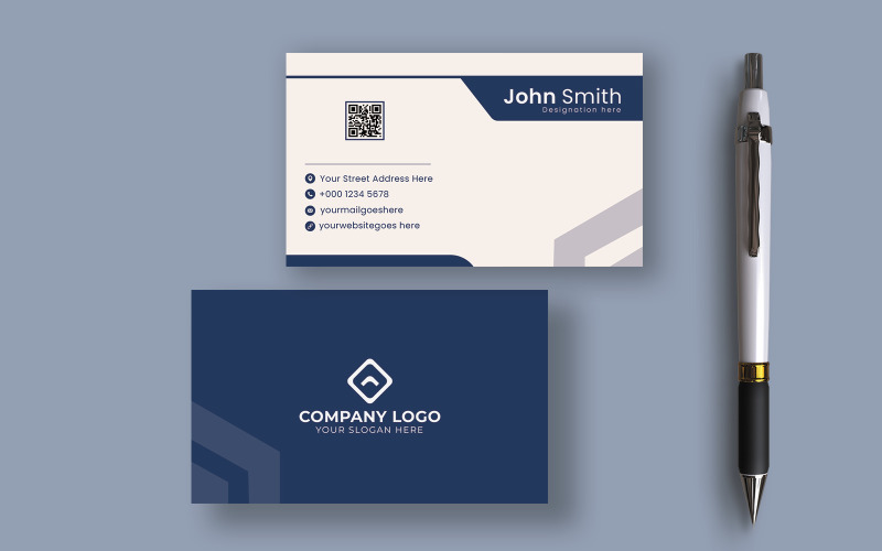 Simple Minimal Business Card Design | Vector Illustration Corporate Identity