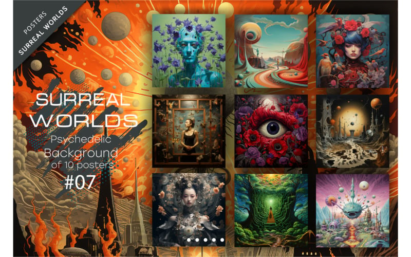 Bundle Surreal worlds 07. Psychedelic. Illustration