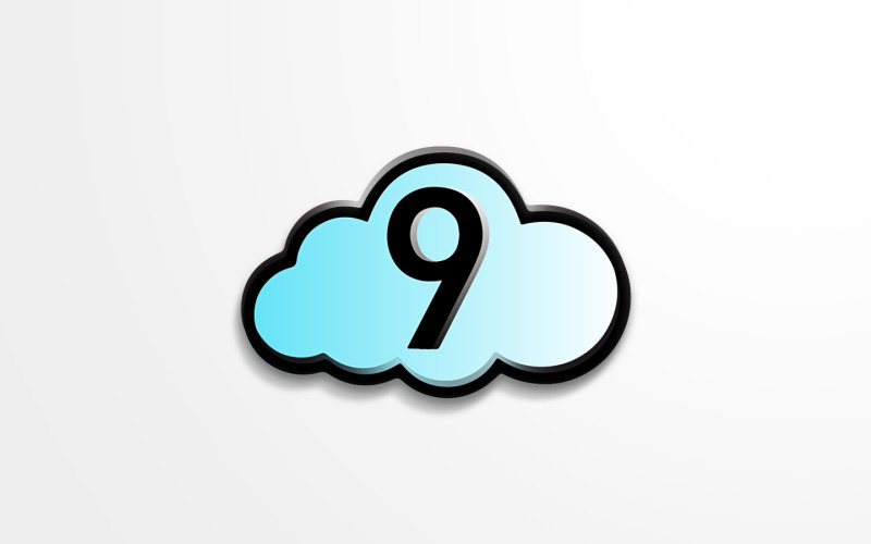 9 numbering logo design-9 logo Logo Template