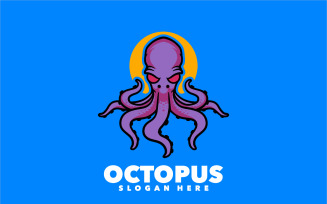 Octopus mascot design template logo
