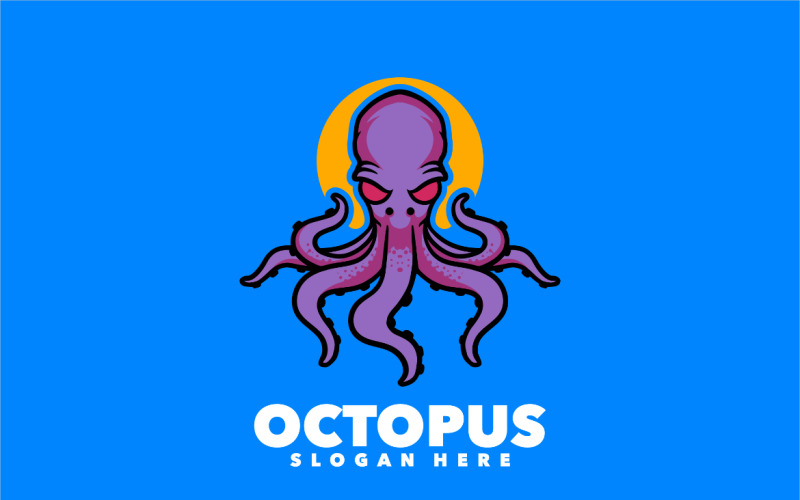 Octopus mascot design template logo Logo Template