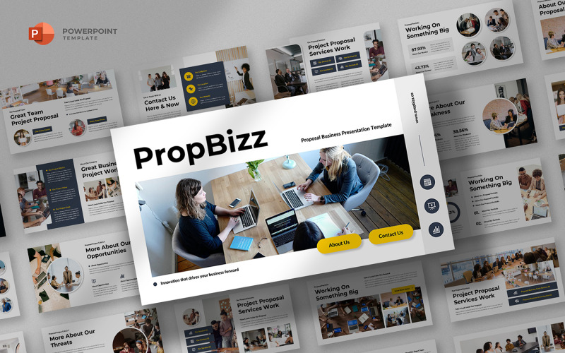 PropBizz - Project Proposal Powerpoint Template PowerPoint Template