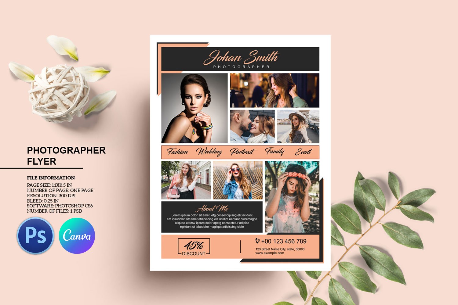 Template #364716 Flyer Photography Webdesign Template - Logo template Preview