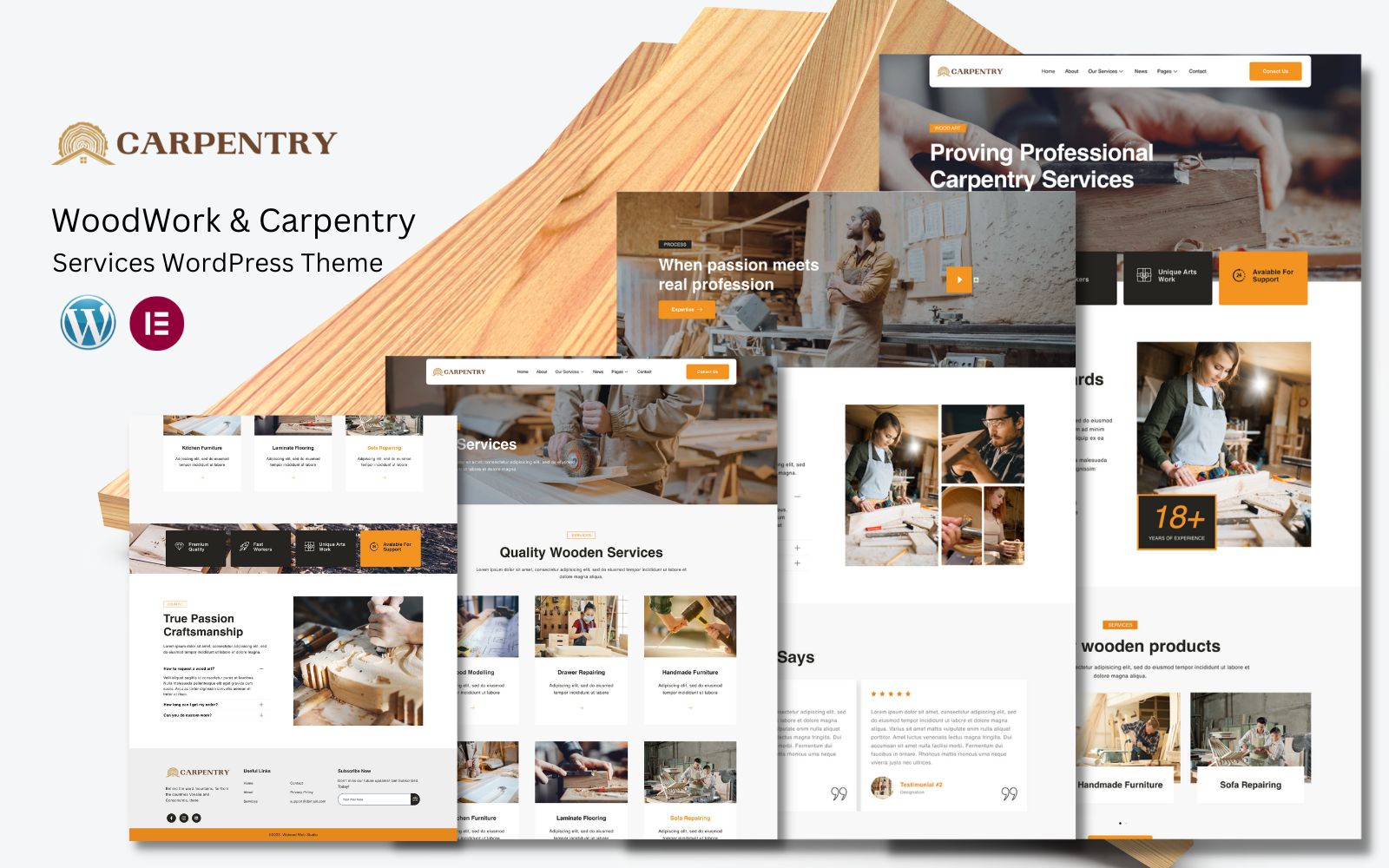 Carpentry - WoodWork & Carpentry Services WordPress Services