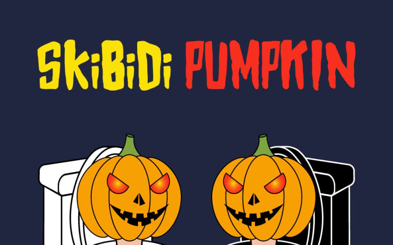 Jack O'lantern - Skibidi Pumpkin Toilet (the 2nd version) Vector Graphic