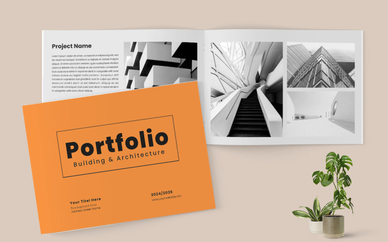Landscape architecture portfolio layout Magazine Template