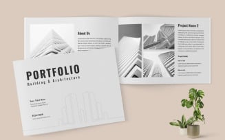 Landscape Portfolio Template Brochure Layout