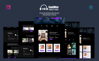 SandMen - Podcast & Radio Studio WordPress Website