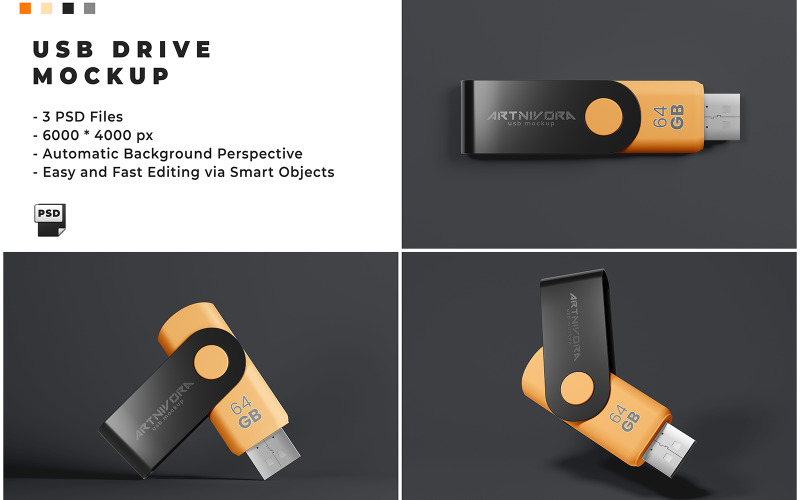 USB Drive Mockup Template Product Mockup