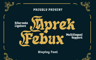 Aprek Febux - Display Font