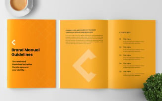 Brand guideline template brand manual presentation layout