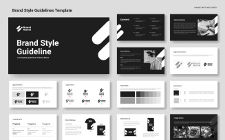 Brand Style guideline template or brand identity presentation layout