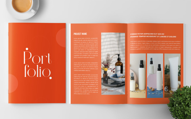 Design portfolio template minimalist portfolio layout Magazine Template