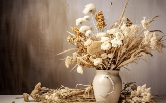 Dried Flowers Still Life White Flora 03