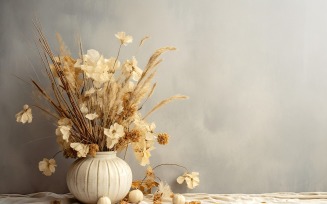 Dried Flowers Still Life White Flora 09