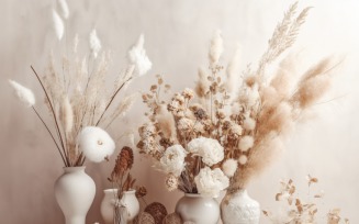 Dried Flowers Still Life White Flora 10