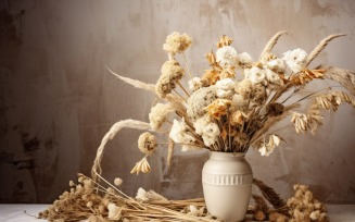 Dried Flowers Still Life White Flora 12